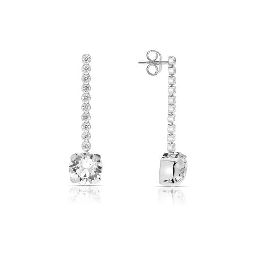 Cercei Argint 925 Stud cu cristale lungi-ARP5008C