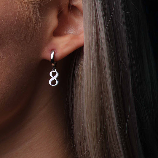 Cercei infinit eleganți din argint 925 rodiat-ARP5006A