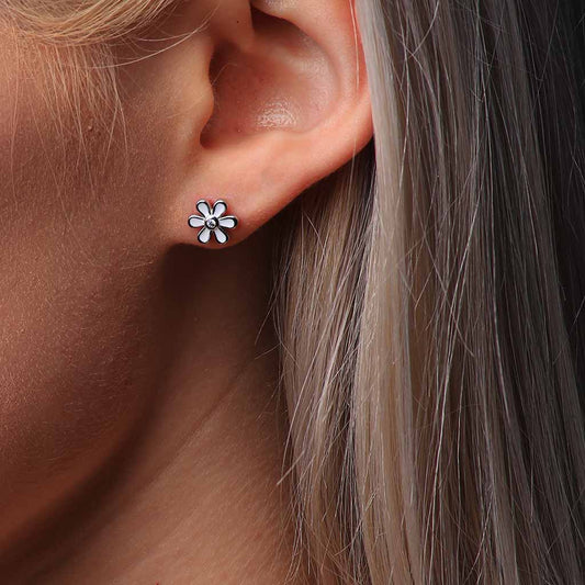 Cercei floare argint 925 cu filet-ARP5012G