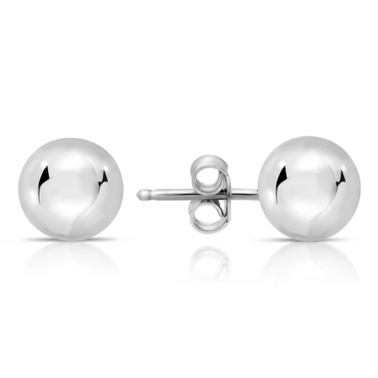 Cercei din argint 925 bilă lucioasă, simplitate care atrage priviri-CE1063B