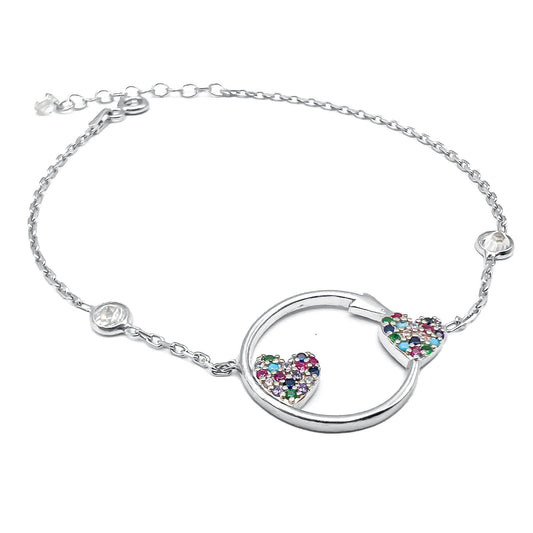 Bratara Inimi Multicolor Argint 925 - ARP6080D
