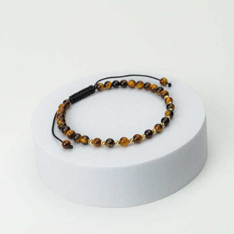 Brățară Arpatia din Aur 14K unisex Ochi de Tigru – Reglabilă