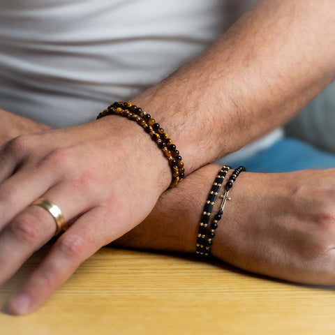 Brățară Arpatia din Aur 14K unisex Ochi de Tigru – Reglabilă