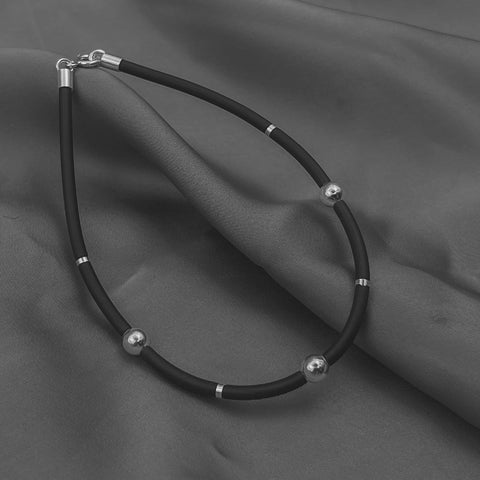 Bratara Barbati Silicon Bile Argint 925 - B1005J