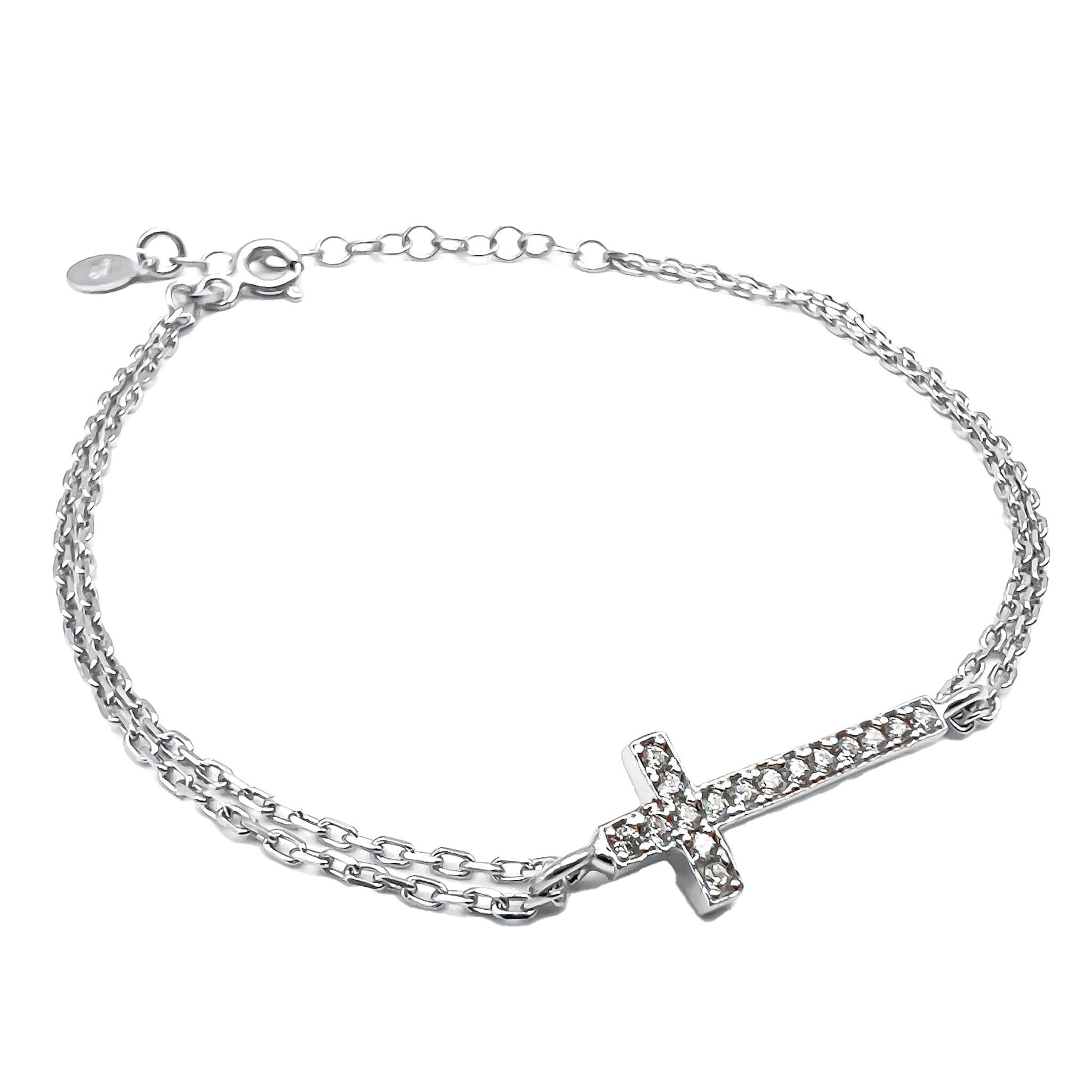 Bratara Cruce cu Lant dublu Argint 925 - ARP6075E