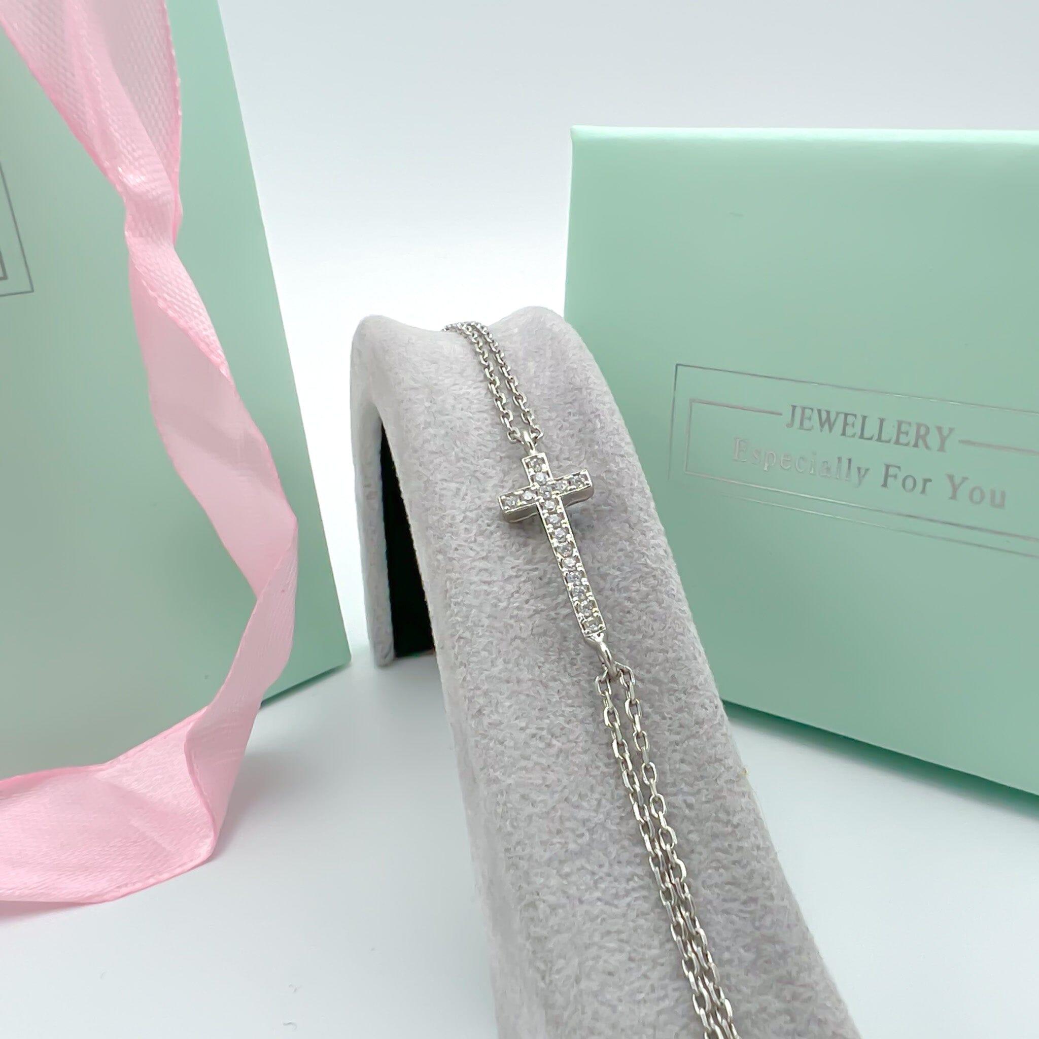 Bratara Cruce cu Lant dublu Argint 925 - ARP6075E