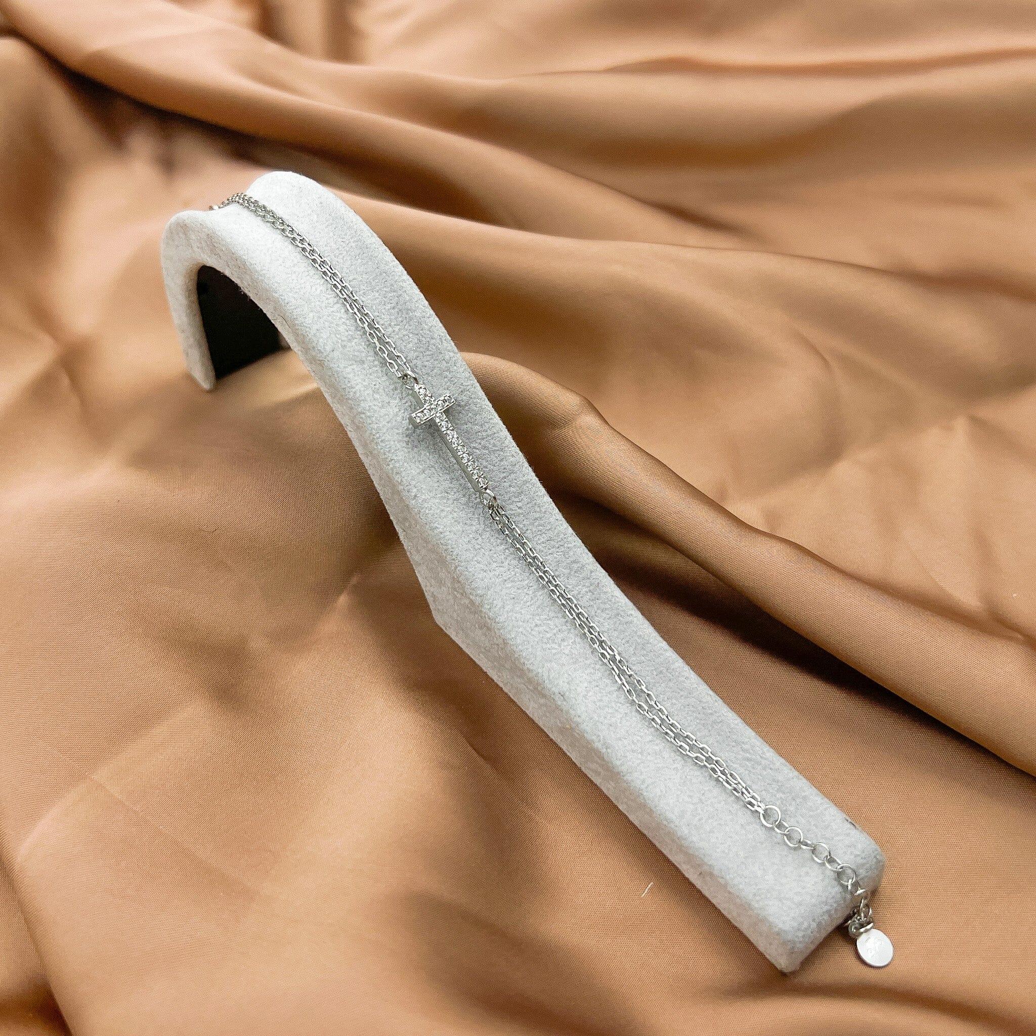 Bratara Cruce cu Lant dublu Argint 925 - ARP6075E