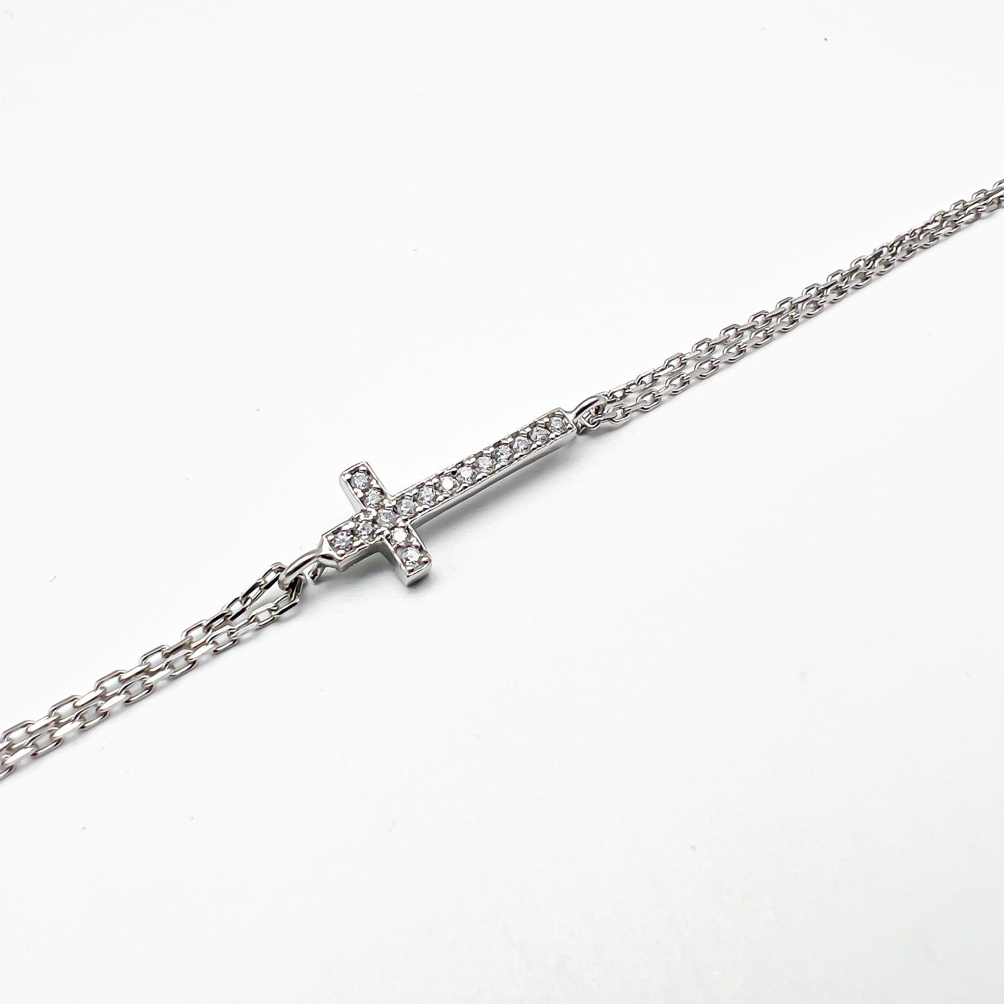 Bratara Cruce cu Lant dublu Argint 925 - ARP6075E